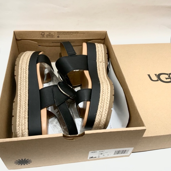 UGG Black Platform Sandals - Picture 6 of 6